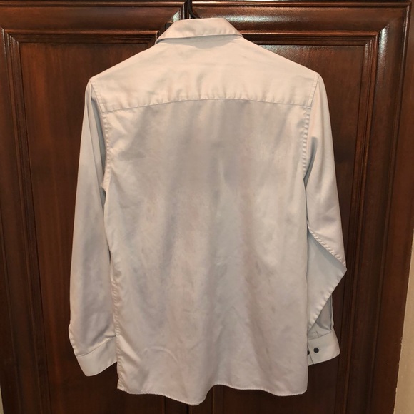 Big Boys Calvin Klein Sateen Button Down Shirts - Picture 5 of 6